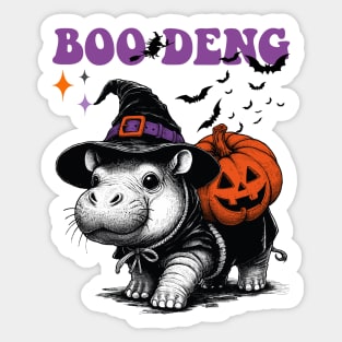Moo Deng Halloween Sticker
